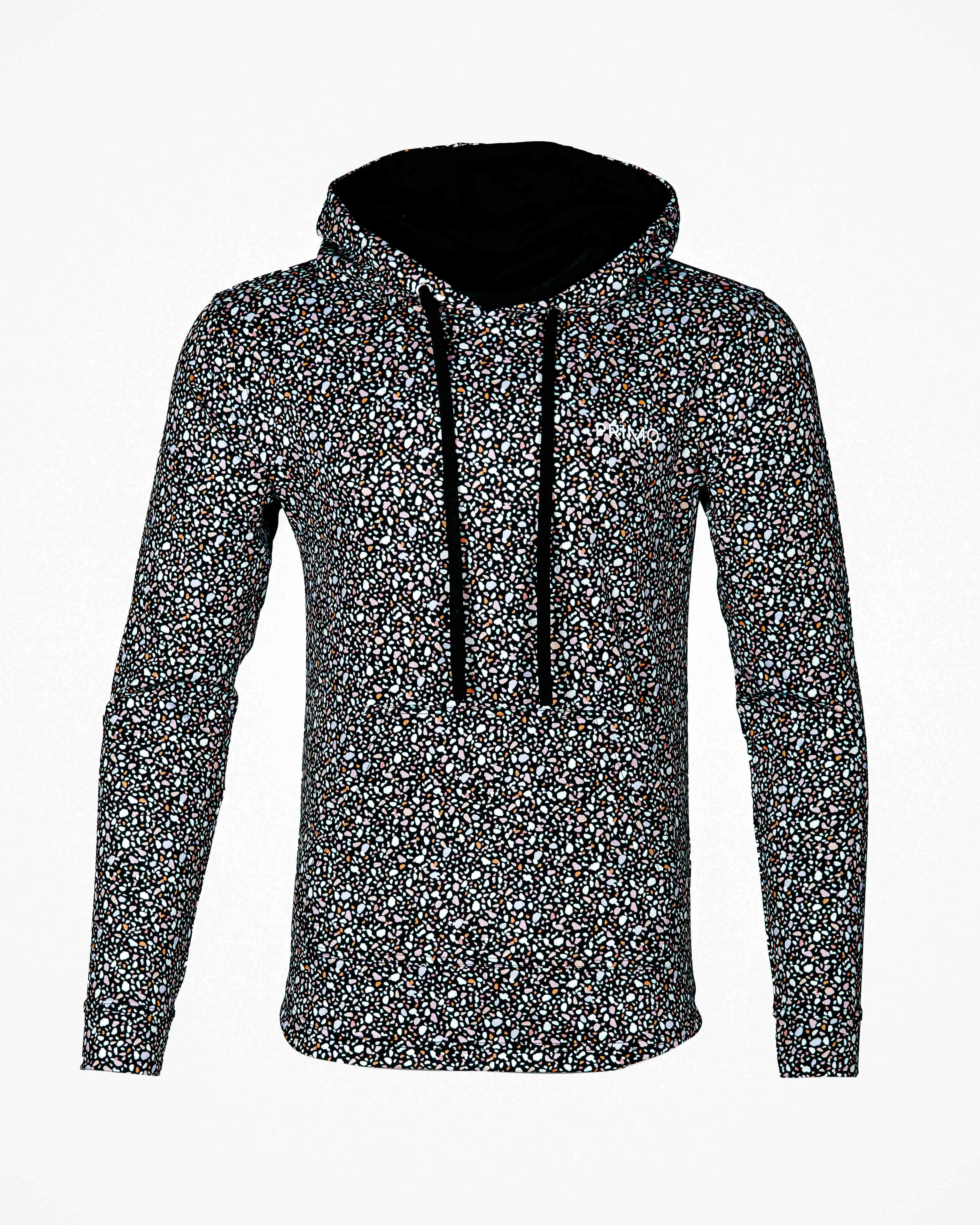 Outdoor Hoodie Black Stained Glass Golf Hoodie