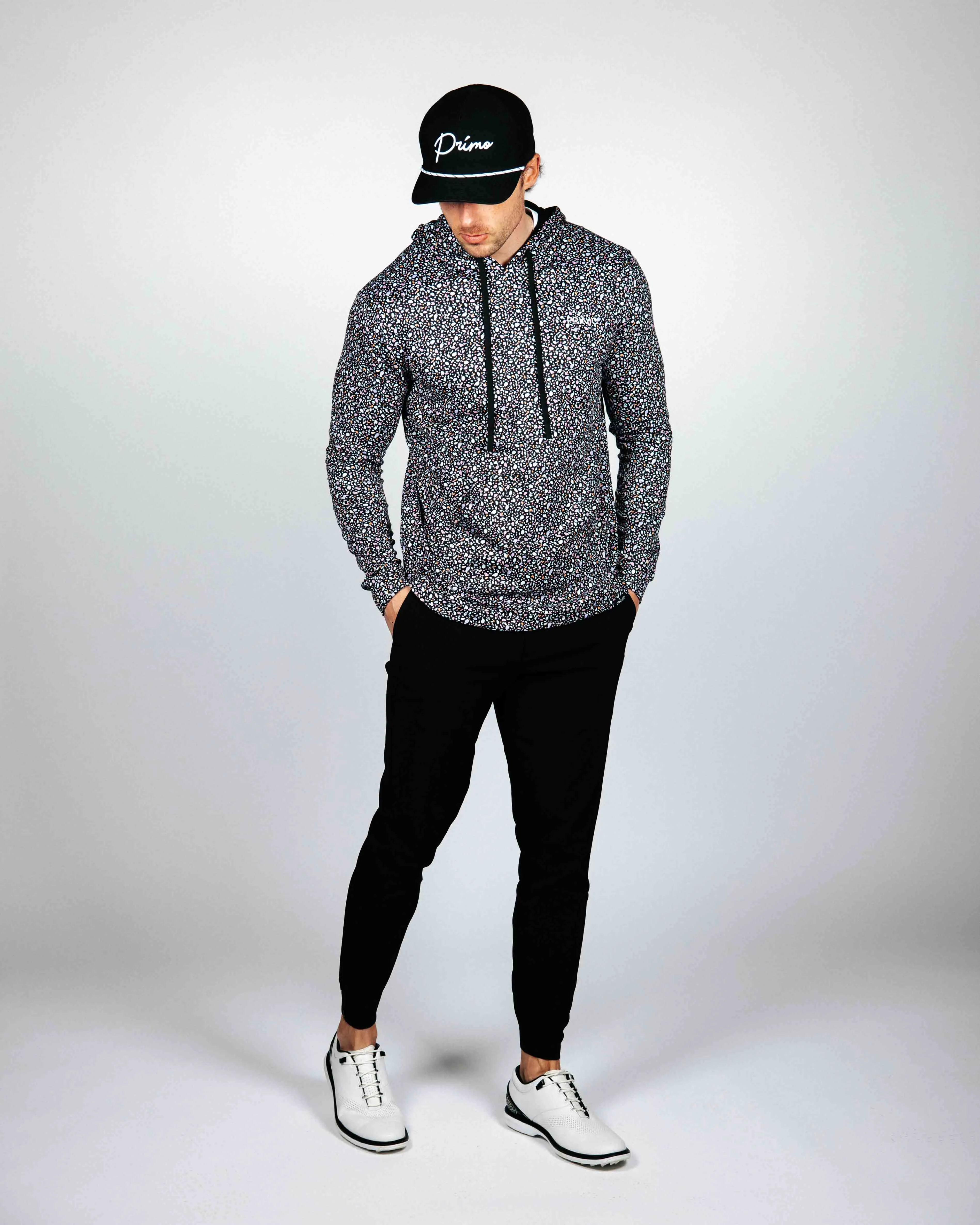 Bow Accents Black Stained Glass Golf Hoodie