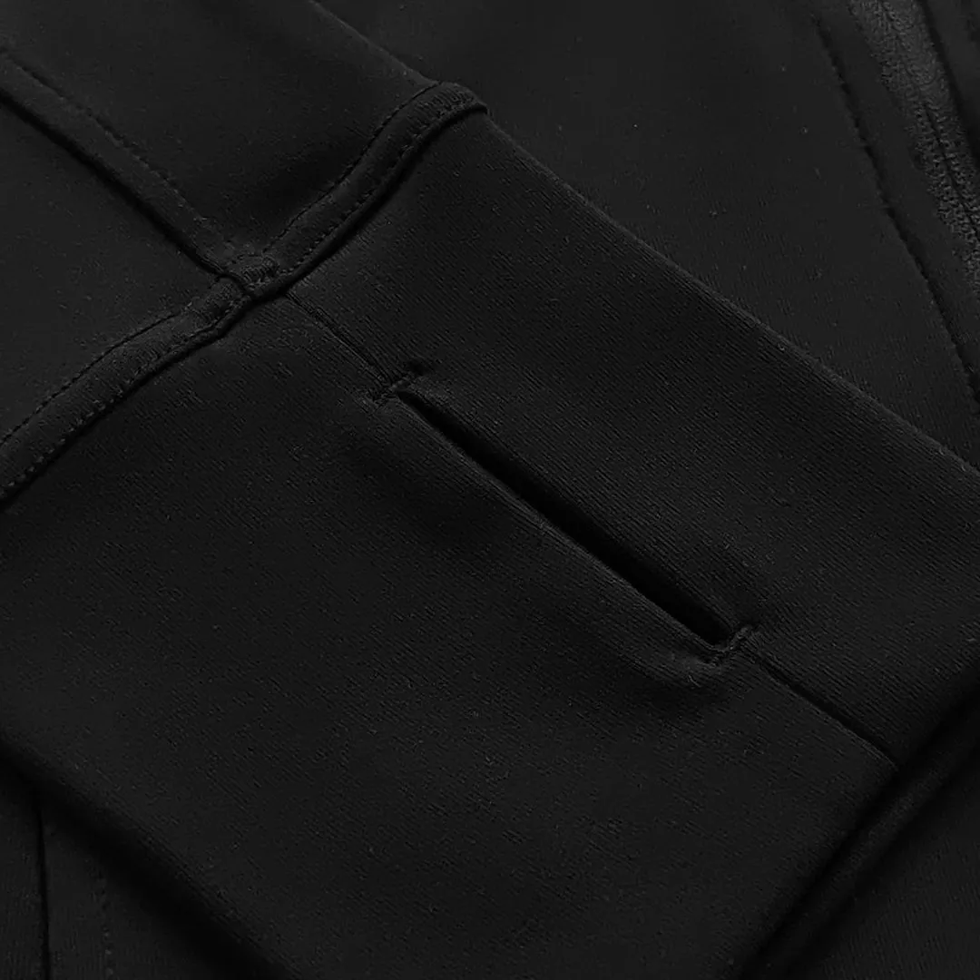 Women's Valuetainment VT Logo Black Performance Full Zip Up Jacket Durable Ribbed Hem Soft and Flexible