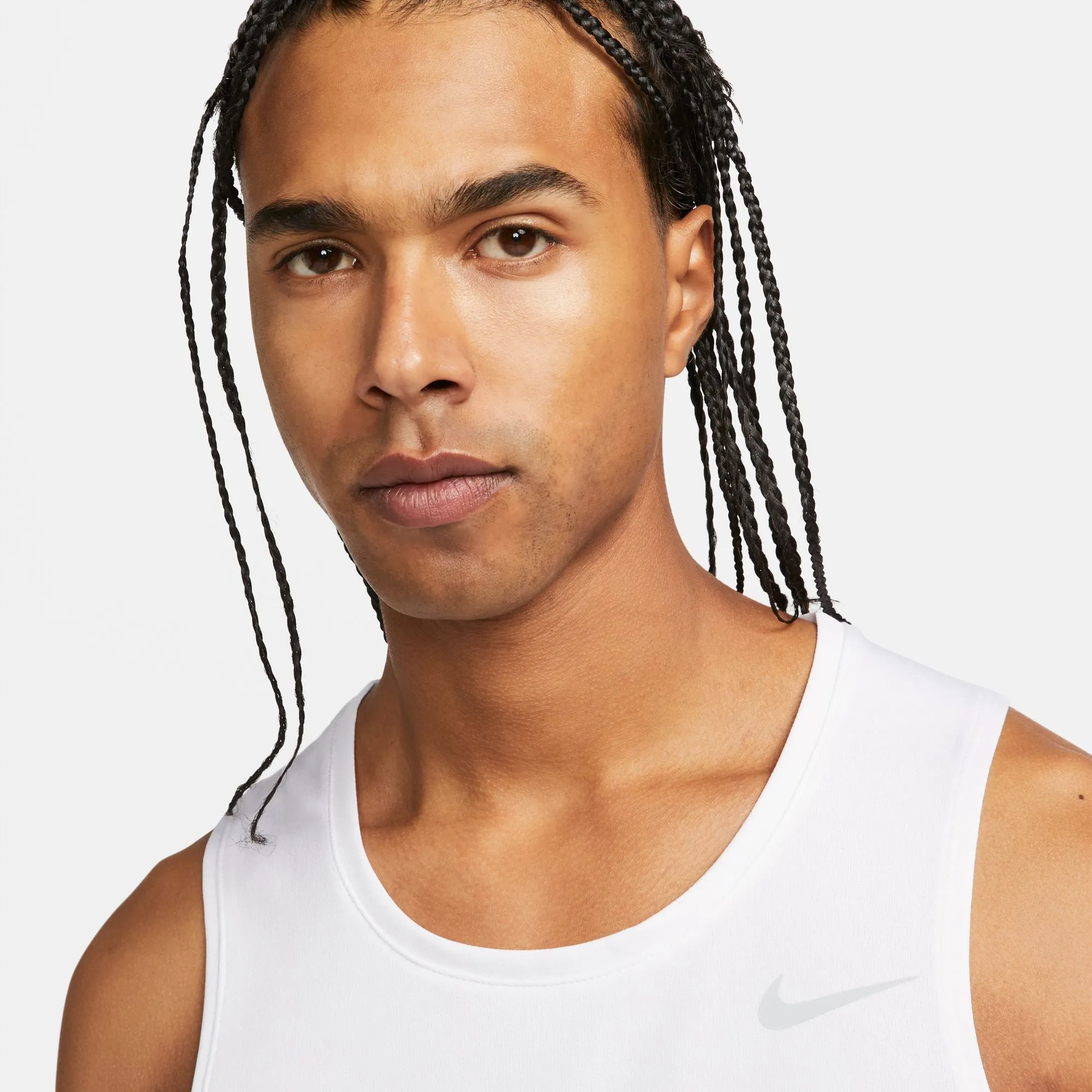 Nike Men's Dri-FIT Miler Tank White / Reflective Silver anti aircraft