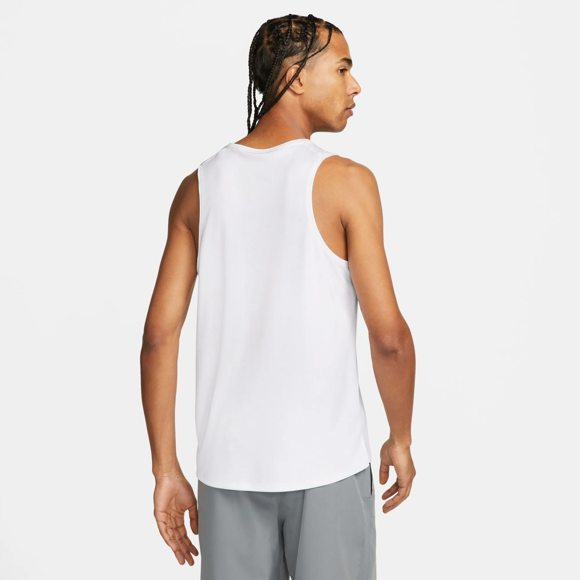 Travel Fresh underground Nike Men's Dri-FIT Miler Tank White / Reflective Silver