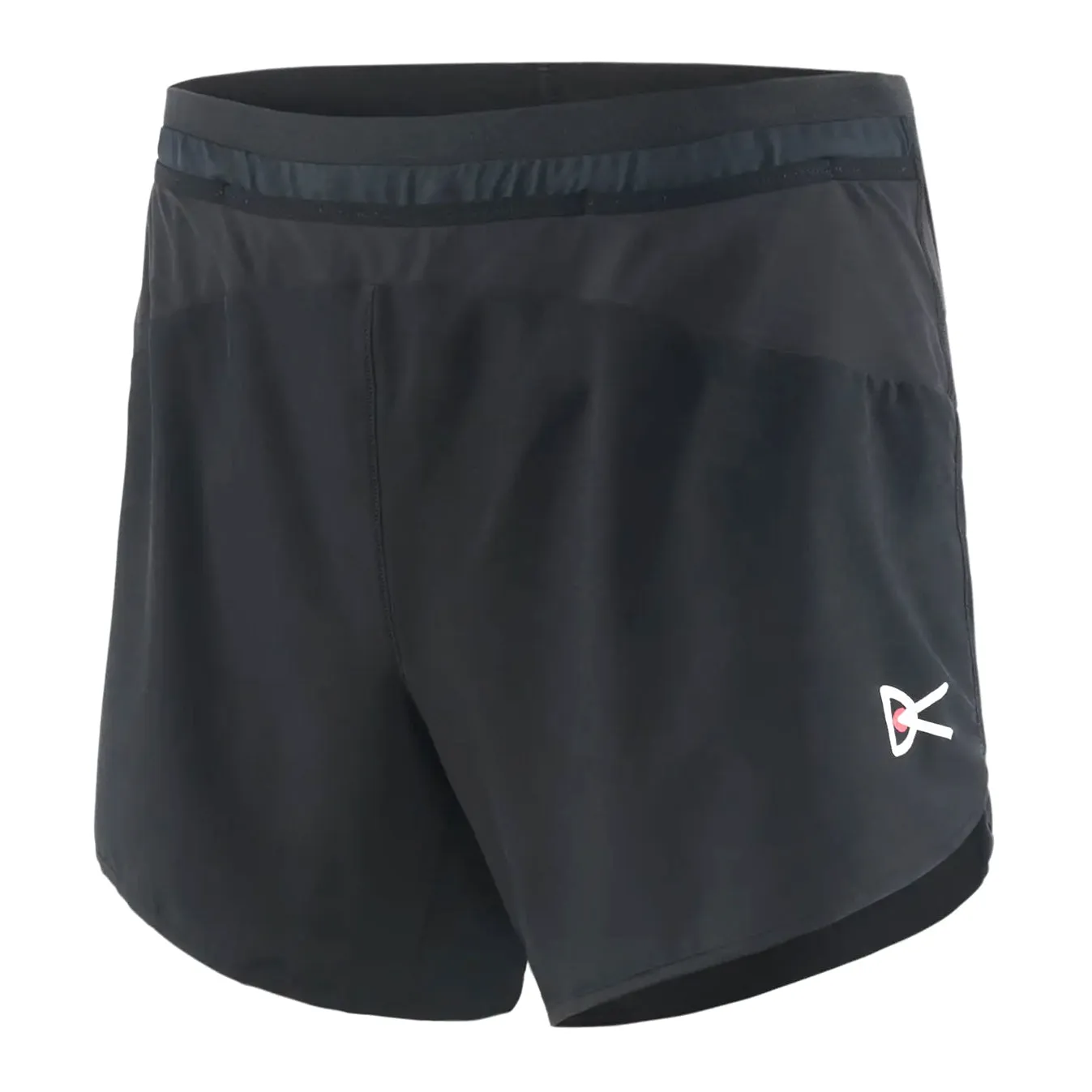 x Maurten Men's Elite Fuel Shorts Black Pocket Reinforcement