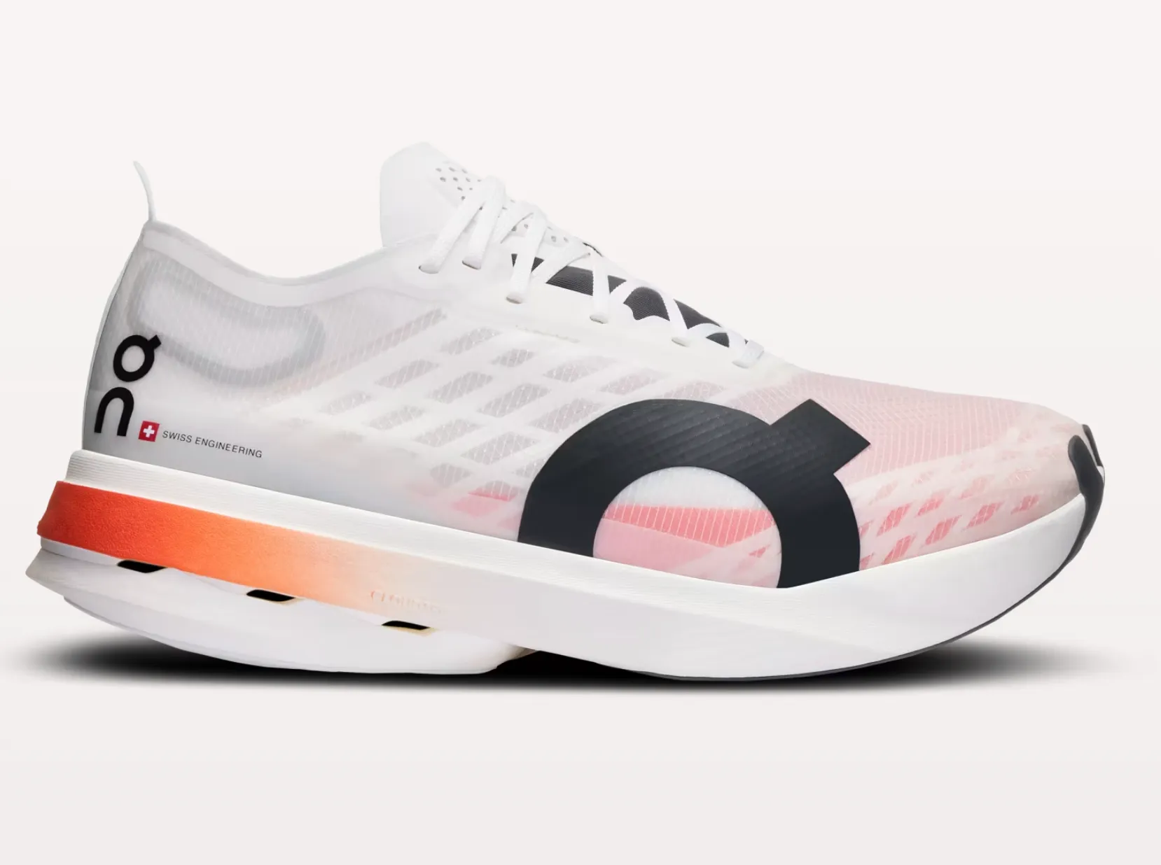 running on a synthetic track shoes Men's Cloudboom Strike (White/Black)