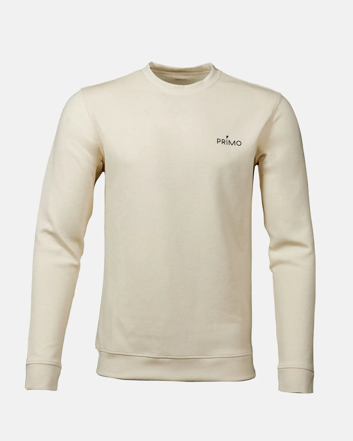 Winter Comfort label accents Men's Light Khaki Golf Crew Neck
