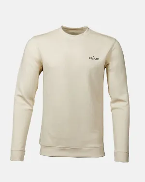 Winter Comfort label accents Men's Light Khaki Golf Crew Neck