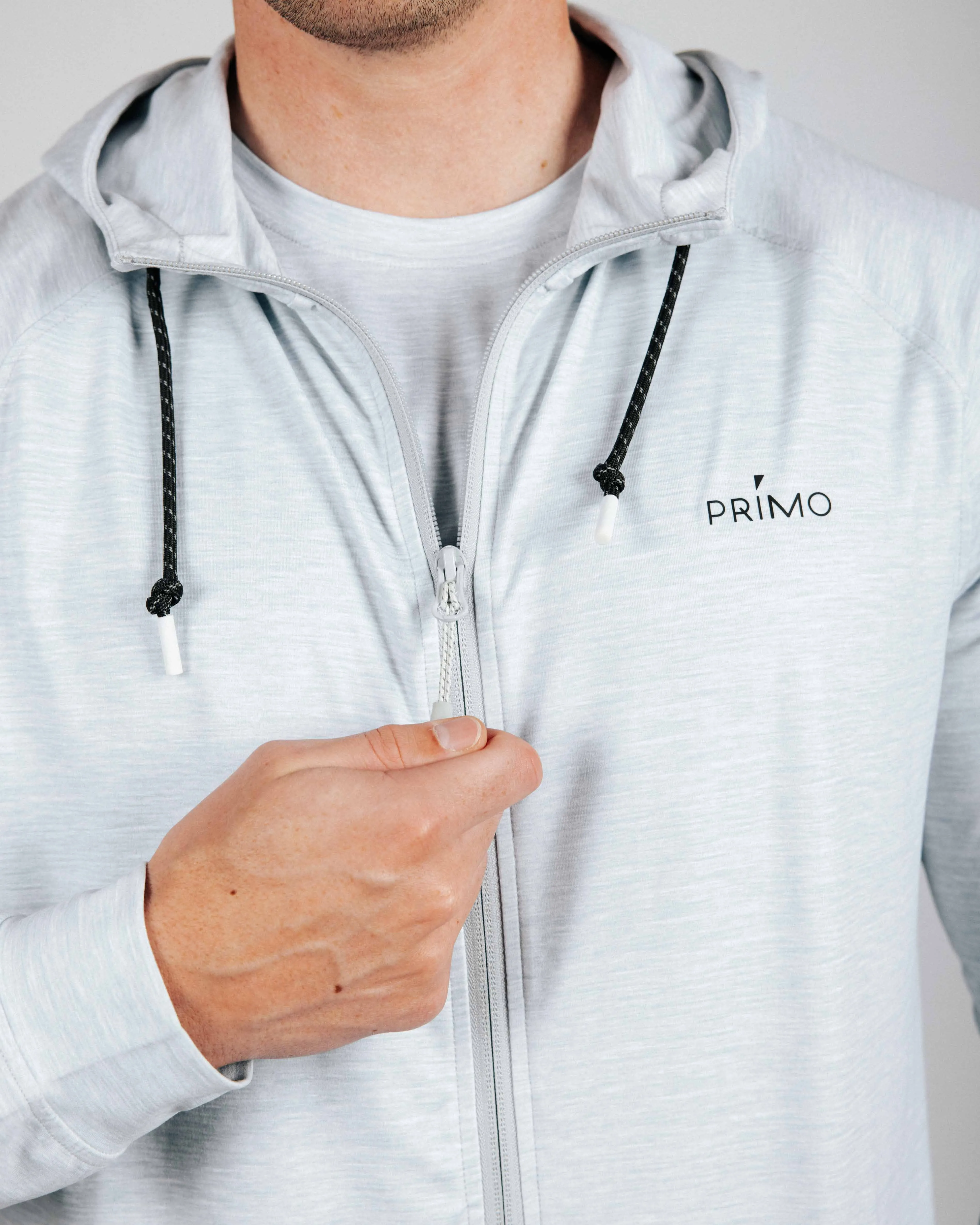 Stylish Hoodie Men's Light Gray Active Jacket