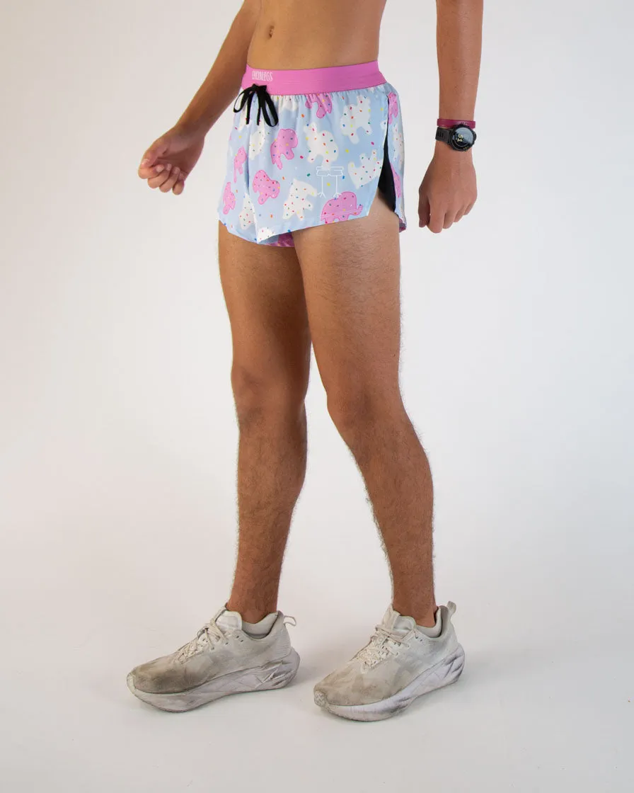Playful Look regular size Men's Animal Cookies 2" DS Split Shorts