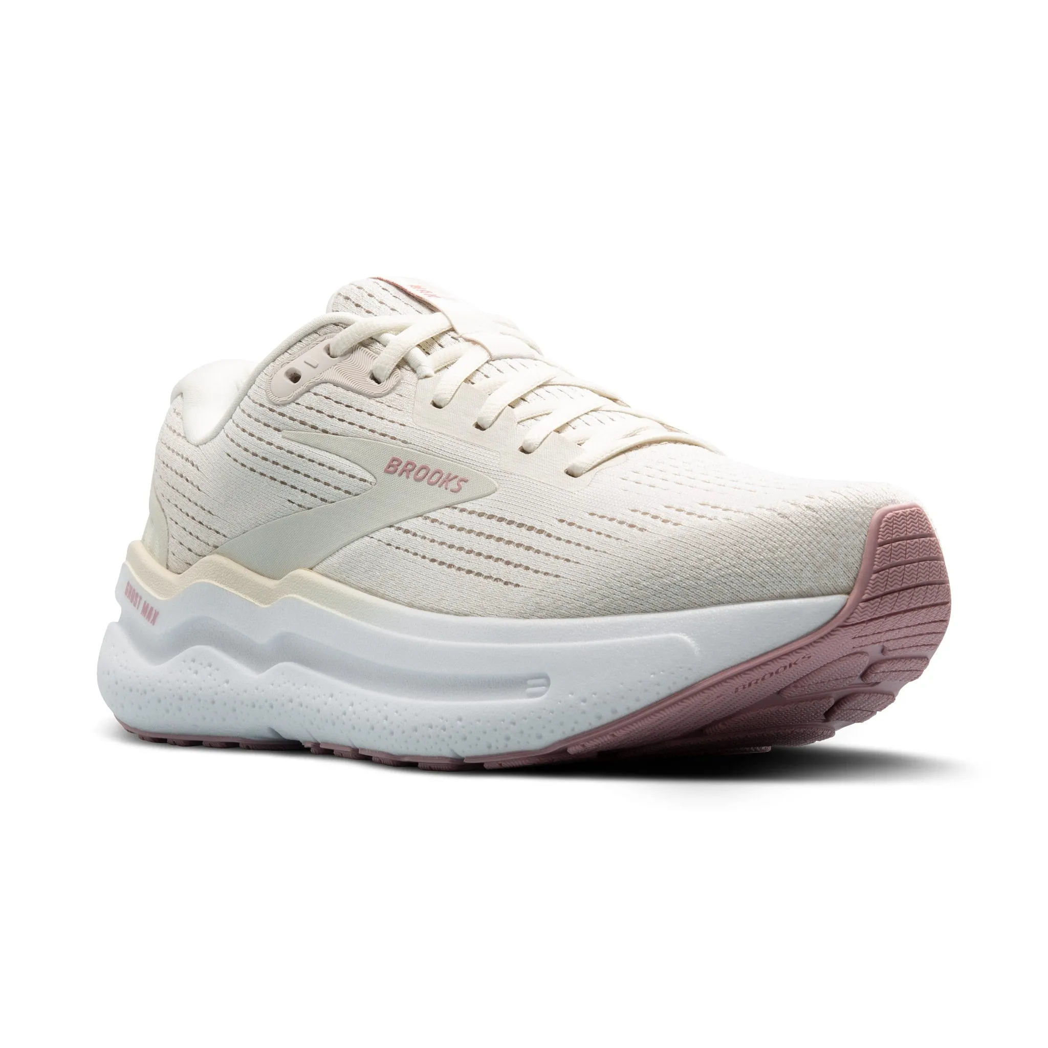 Brooks Women's Ghost Max 2 Coconut Milk / Gray / Zephyr Quick Drying Inner Layer
