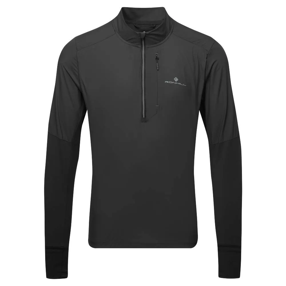 Ronhill Wind Block 1/2 Zip (Mens) - All Black Compression Packed Design