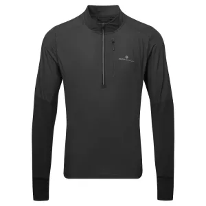Ronhill Wind Block 1/2 Zip (Mens) - All Black Reflective Detailing