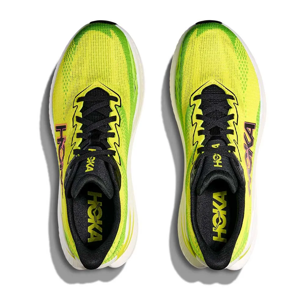 Wonderful performance check - design shoes Men's Mach X 3 Running Shoe - Neon Hoka Citrus/Neon Lime - Regular (D)