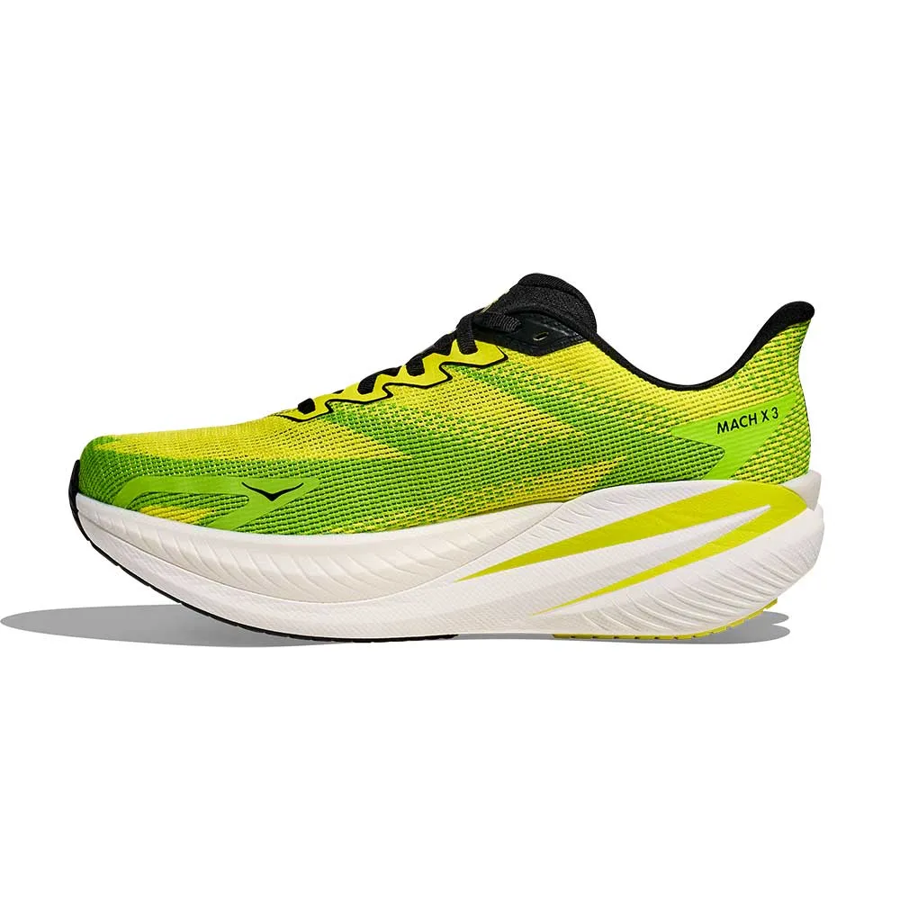 EnergyReturn Men's Mach X 3 Running Shoe - Neon Hoka Citrus/Neon Lime - Regular (D)