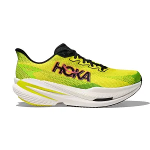 Men's Mach X 3 Running Shoe - Neon Hoka Citrus/Neon Lime - Regular (D) Knit Weave Upper hill - training