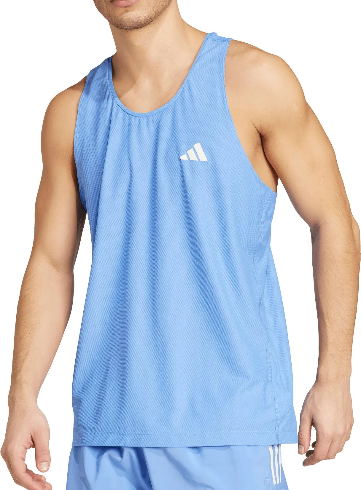 adidas Own The Run Mens Running Vest - Blue Cutting - edge Durable Fabric Blend