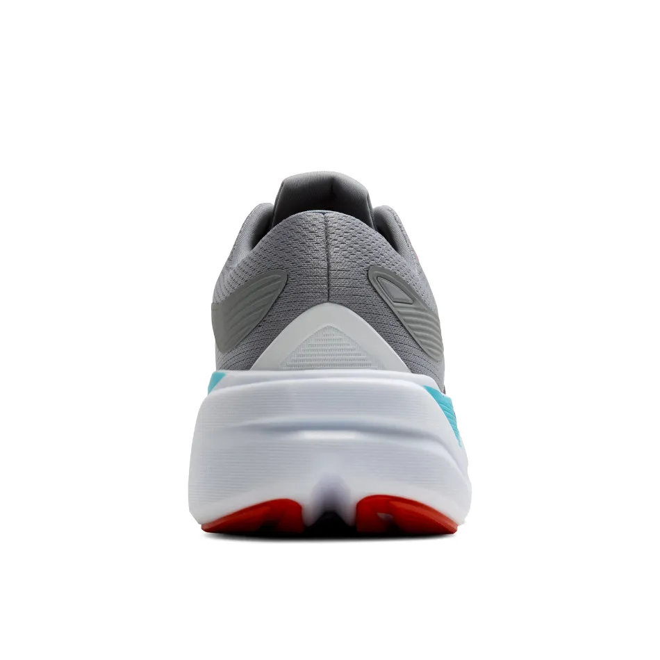 Brooks Men's Ghost Max 3 Running Shoes in Primer Grey/Antarctica/Red AW25 Wide Stance Platform