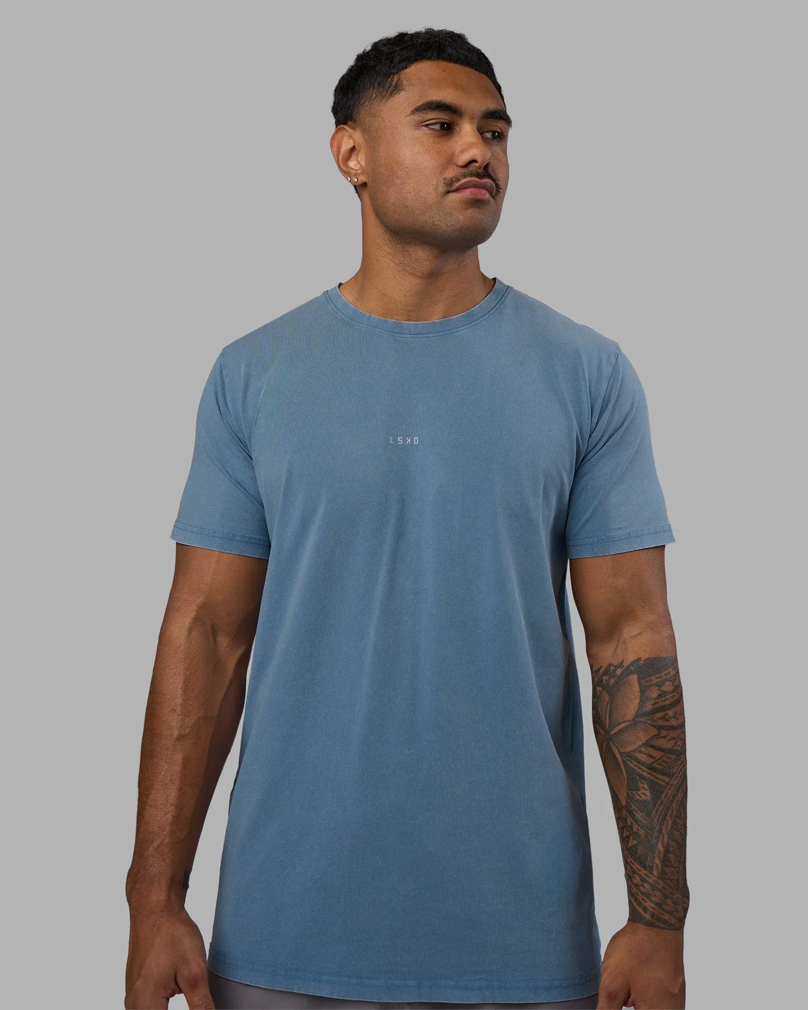Easy Fit Wear Base FLXCotton Tee - Elemental Blue Washed