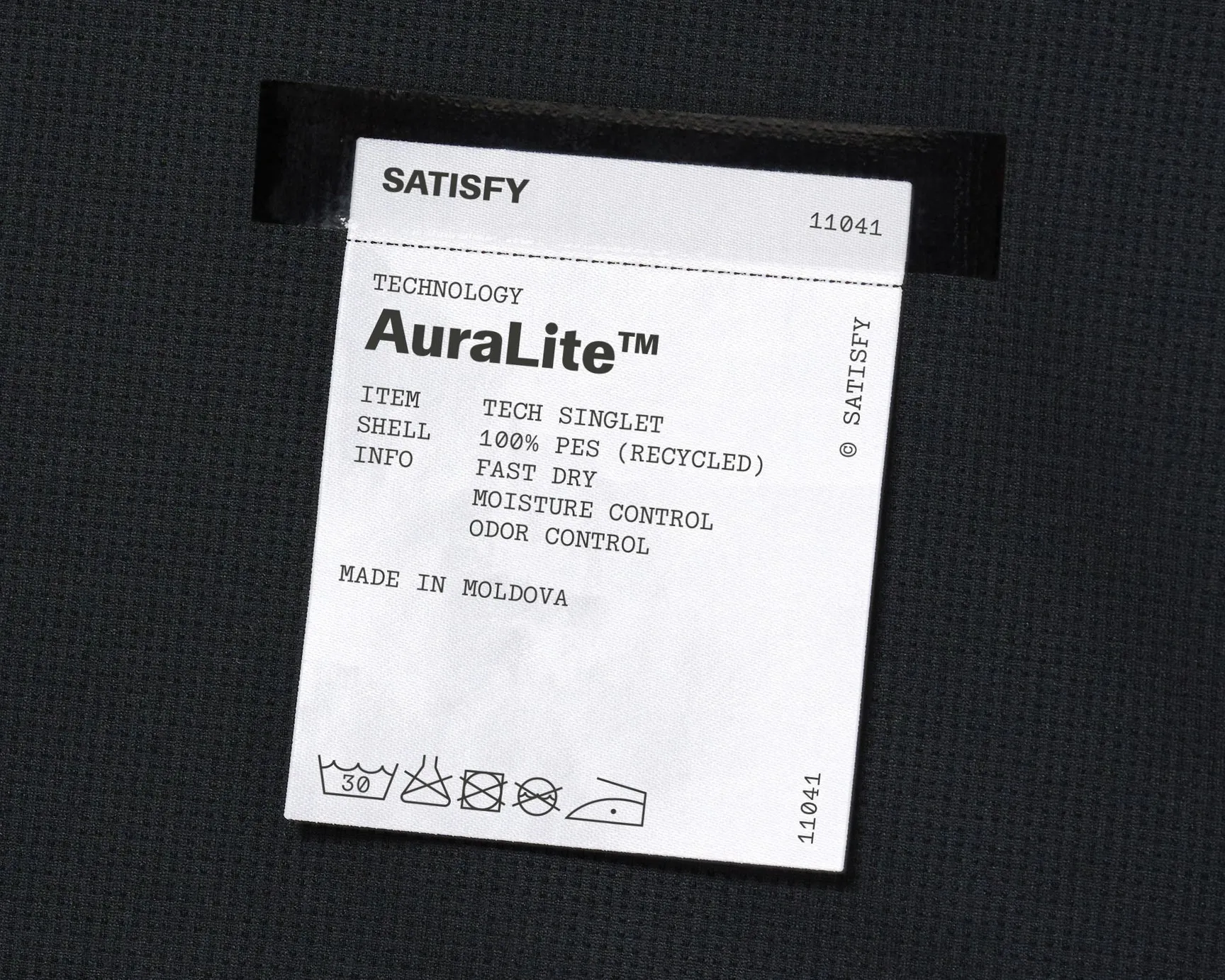 Auralite Tech Singlet Black Lightweight Comfort Reflective Detailing