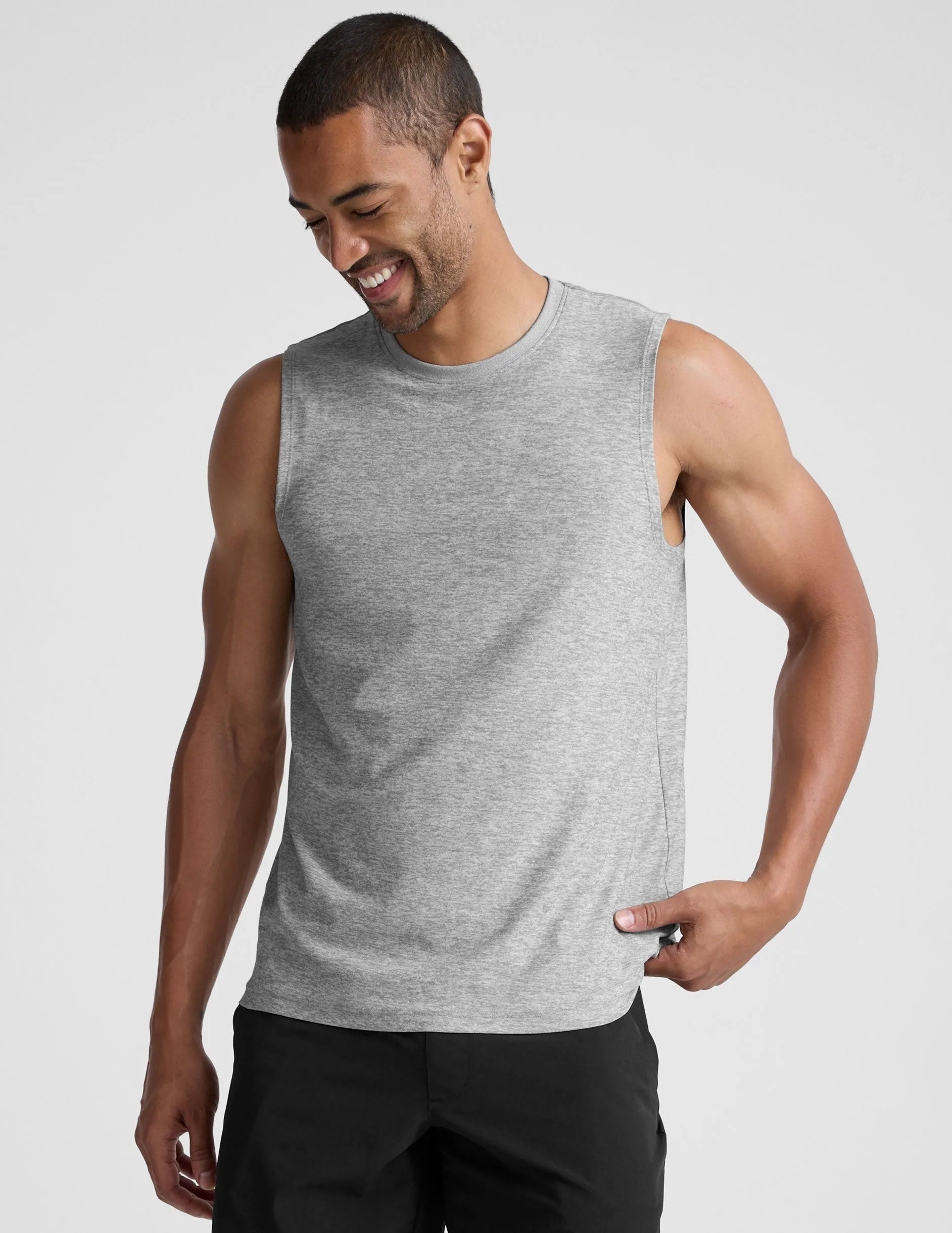 Tubular Knit Structure Classic Trend Look Featherweight Freeflo Men's Muscle Tank 2.0