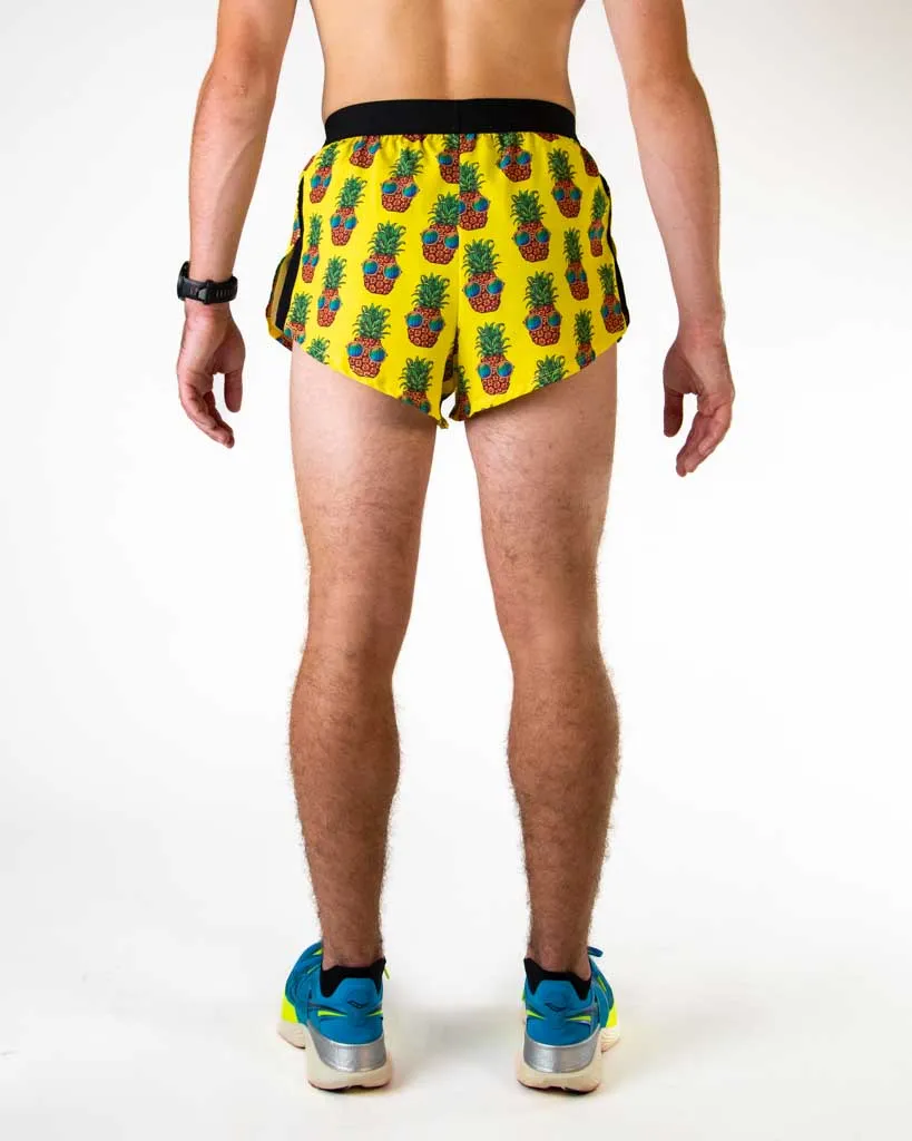 Quick Release Buckle Athletic Design Men's Pineapple Express 2" DS Split Shorts