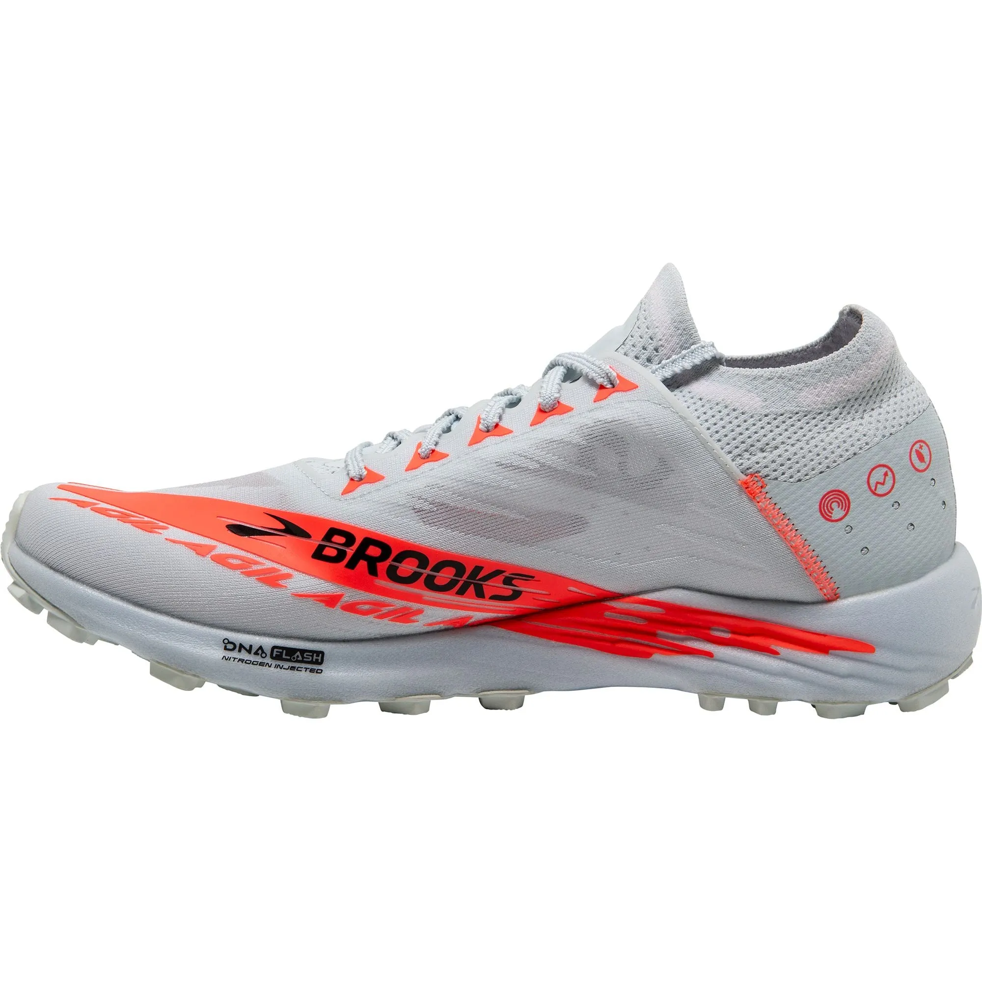 Abrasion Resistant Fabric Brooks Catamount Agil Trail Running Shoes - Grey