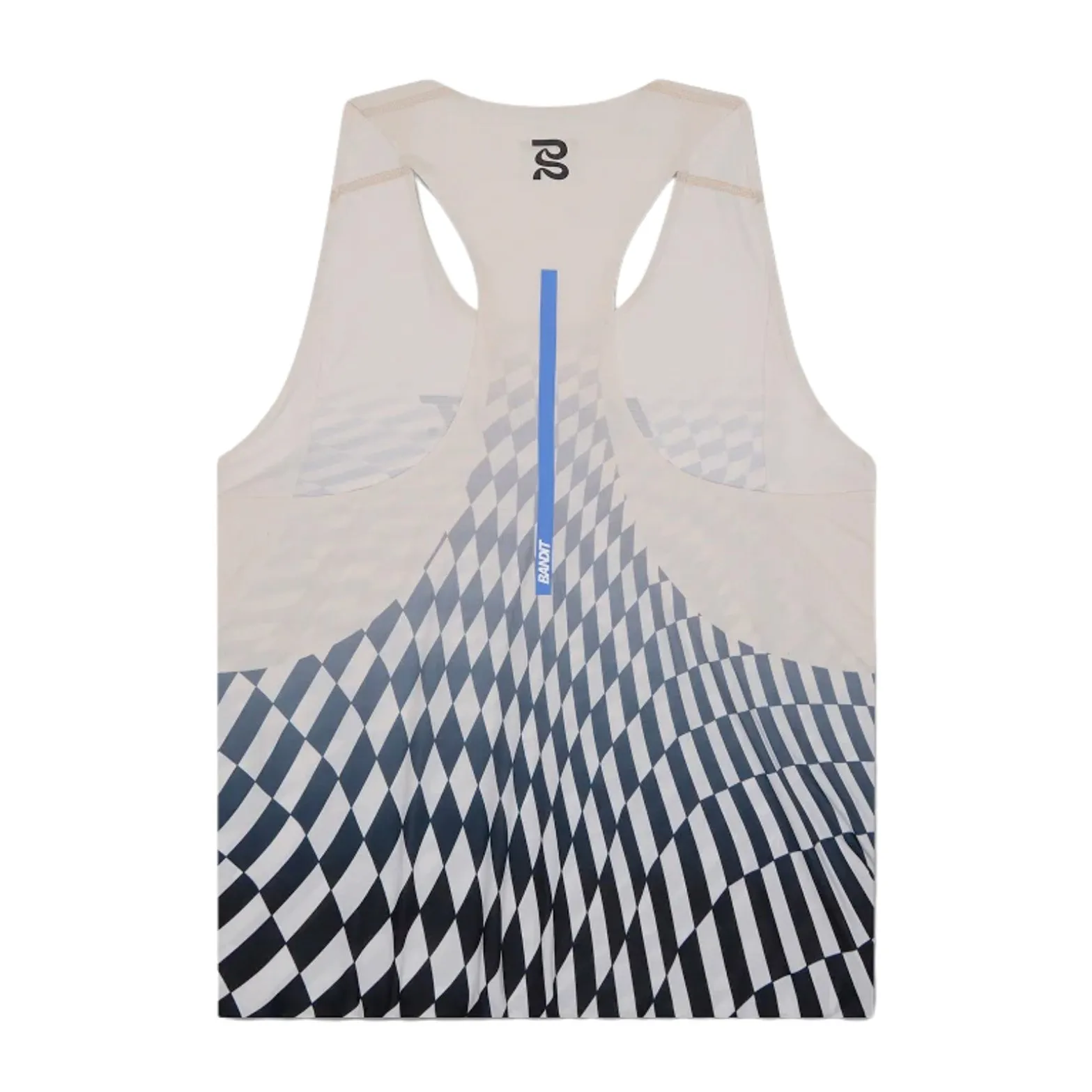 Men's Drift Mosaic Racing Singlet Black / Chalk Active Flexible Tagless Comfort Neckline