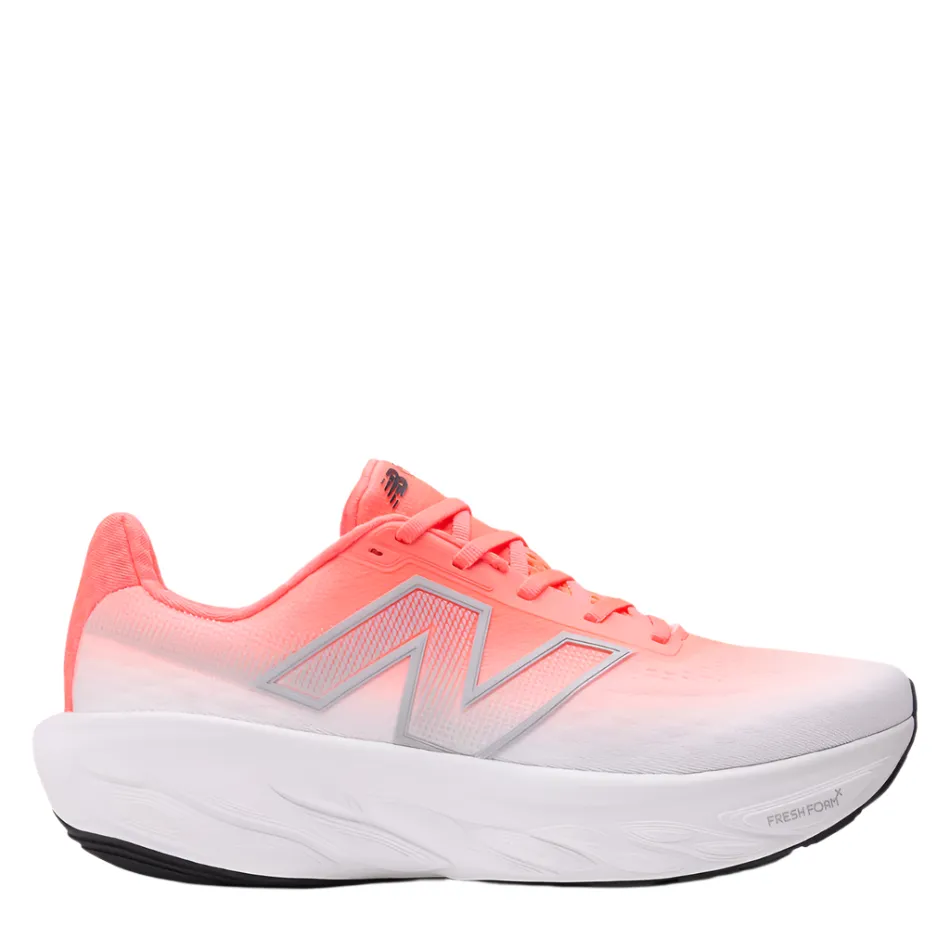 Torsional Stability Bridge New Balance Men's 1080 V14 2E Wide Fitting Running Shoes in Urgent Red/Rain Cloud/BlackAW25