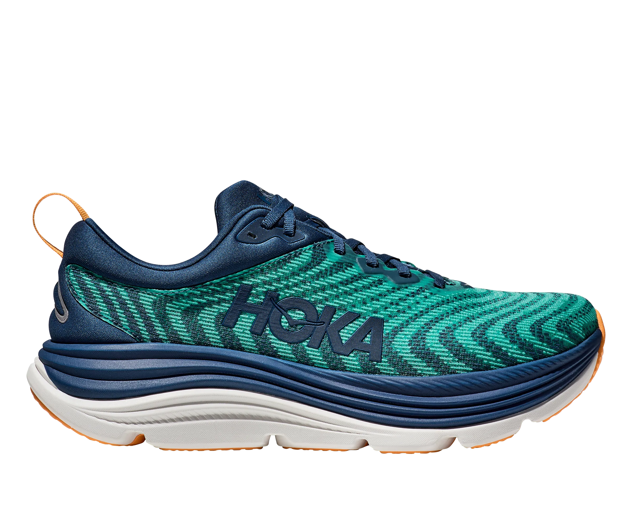 Men's Gaviota 5 (MCN - Midnight/Oceanic) running in a small town shoes