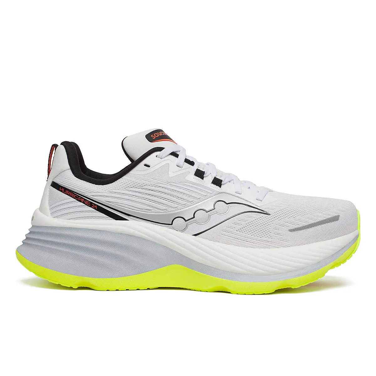 Saucony | Hurricane 24 | Men's | White/Black Plush Collar