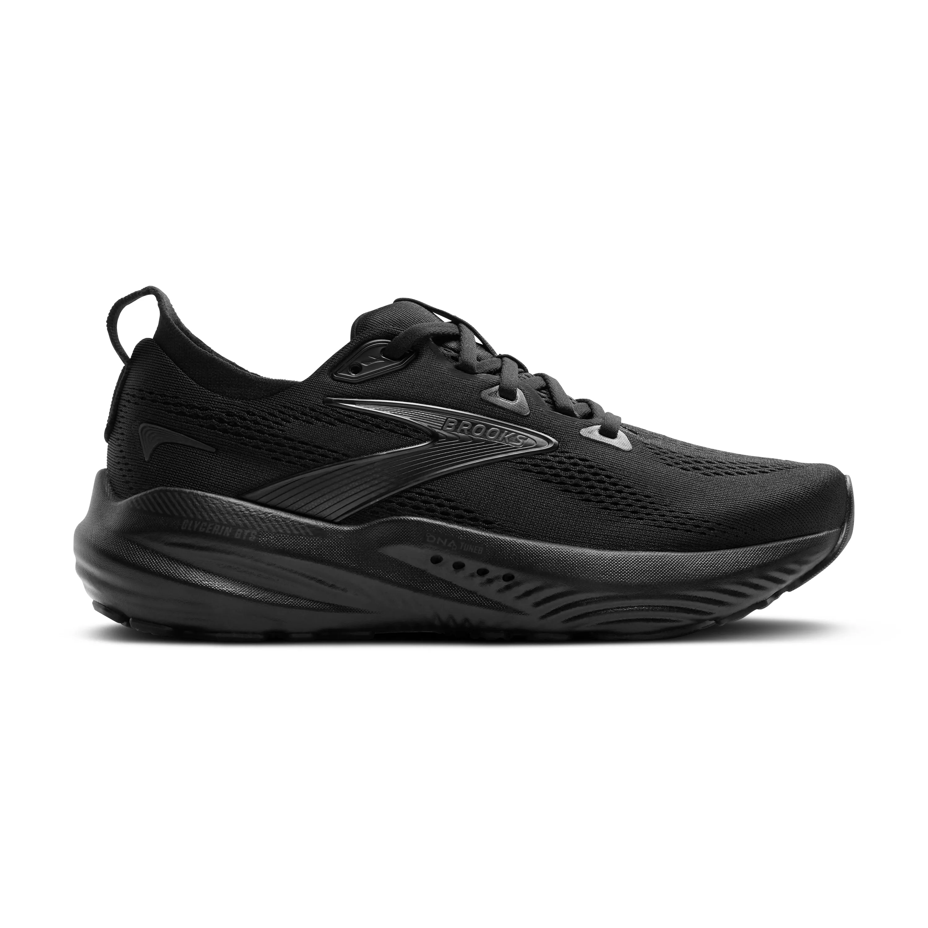 Cushioned Midsole Impact Dispersing Technology Brooks | Glycerin GTS 22 | Men's | Black/Black/Ebony