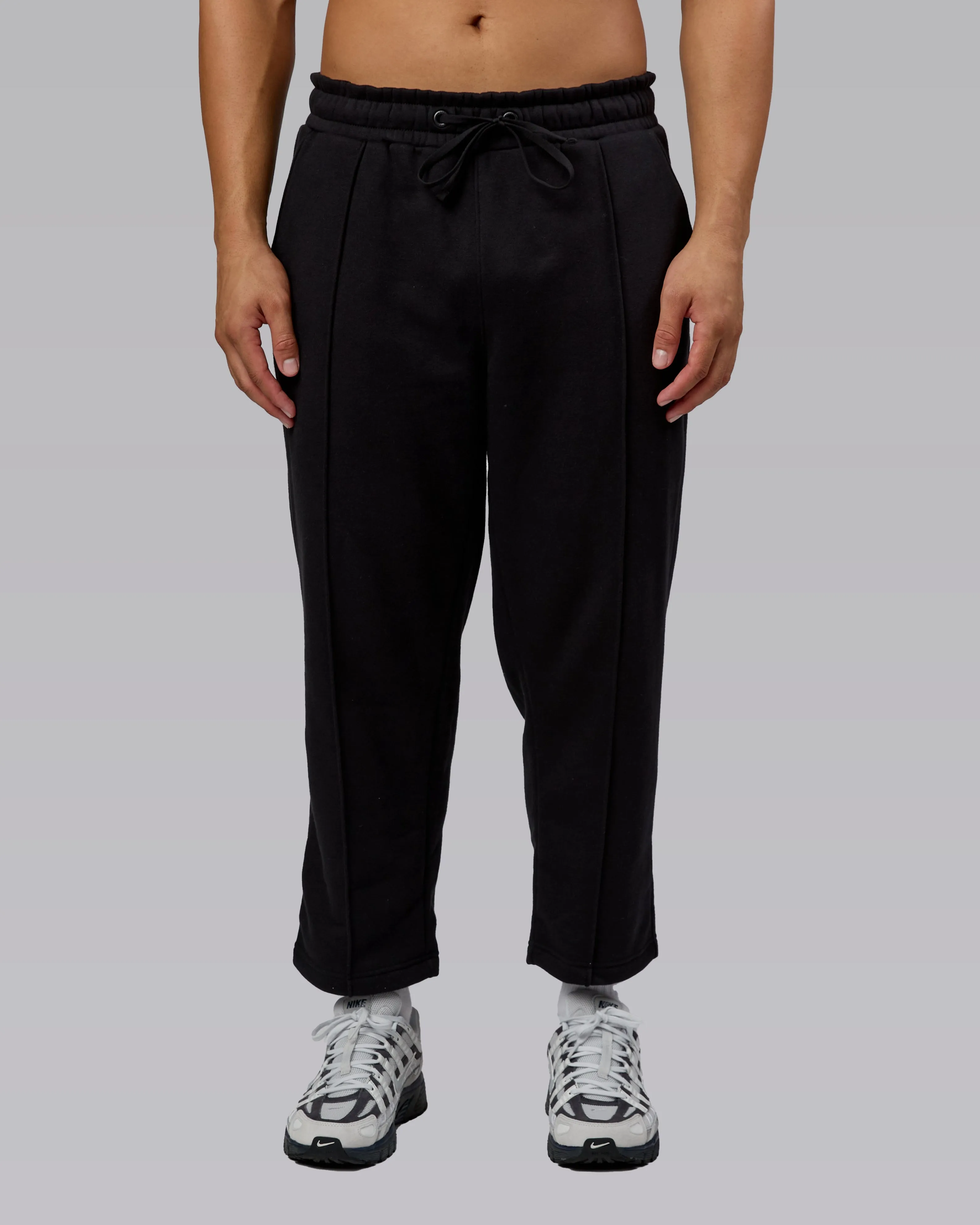 Urban Cropped Track Pant - Black Light Fit Flexible Knee Gusset