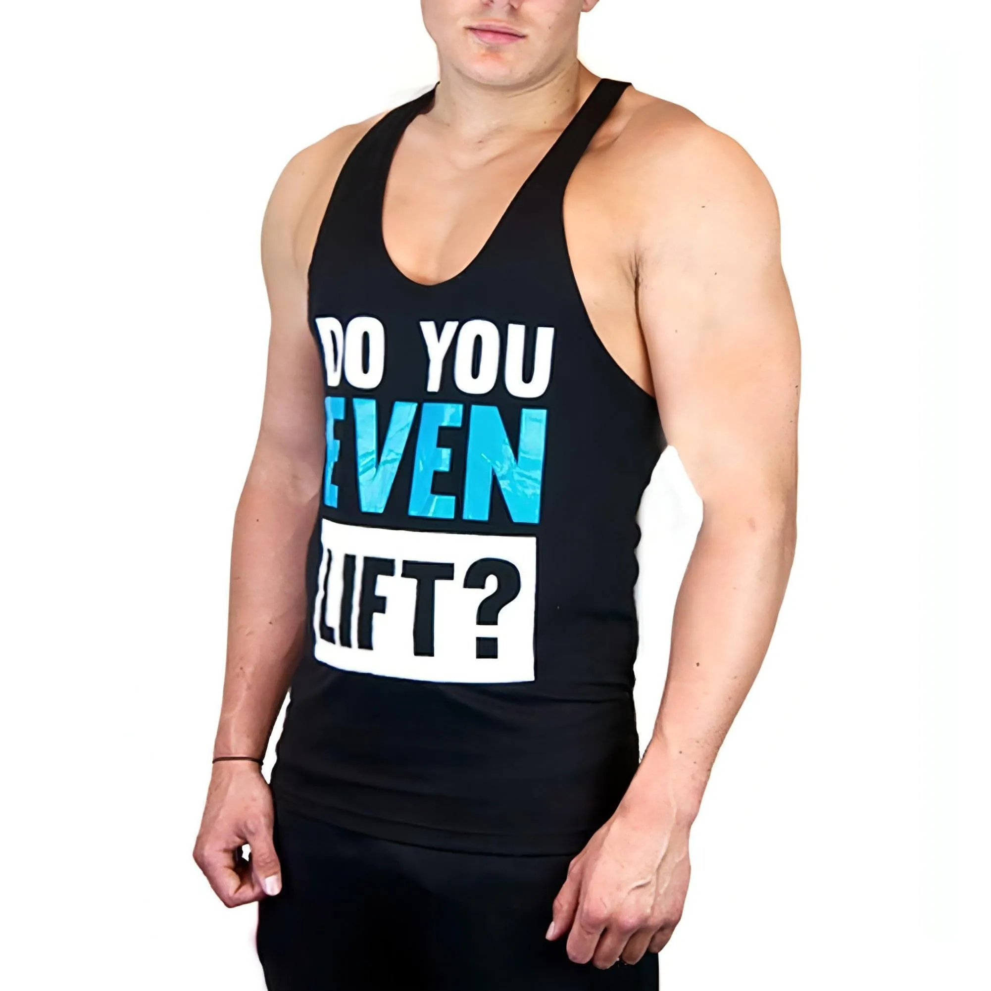 scientific research CoreX Fitness Do You Even Lift Stringer Mens Training Vest - Black