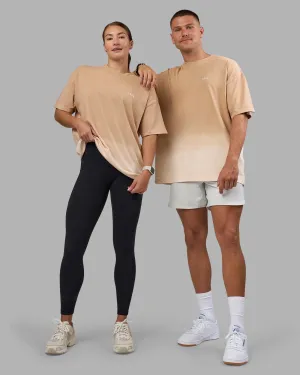 Faded Heavyweight Oversized Tee - Warm Smoke-White Effortless Comfort Design Easy Layering