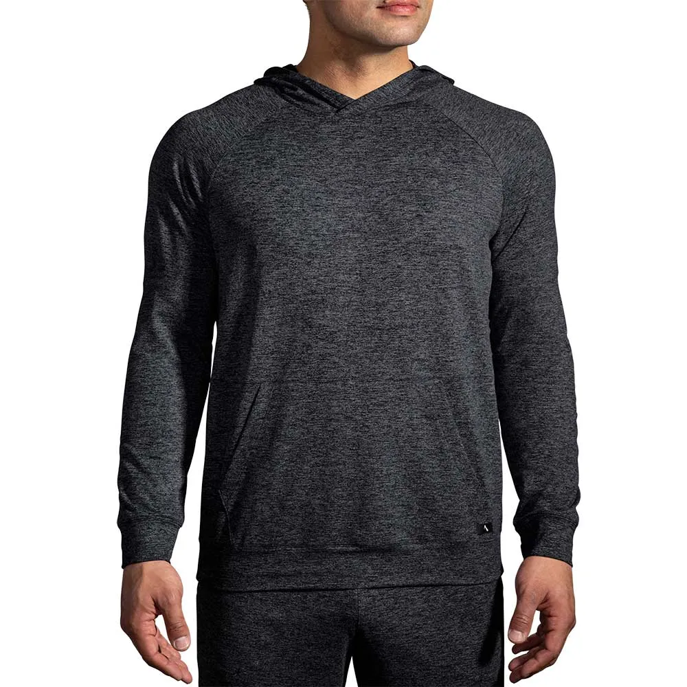 Men's Luxe Hoodie - Heather Black Hooded Timeless Relaxed
