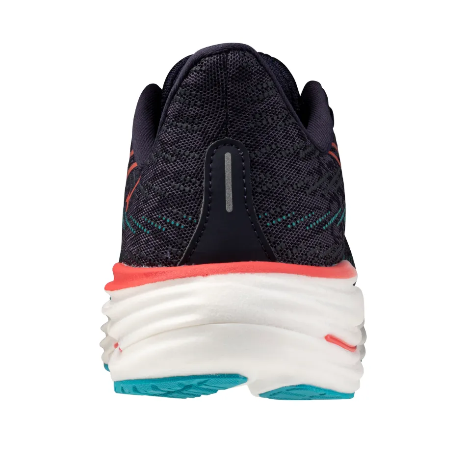 Responsive Rebound Mizuno Men's Wave Rider 29 Running Shoes in Odyssey Gray/Capri Breeze/Calypso Coral AW25