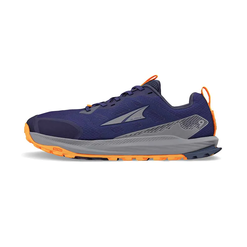 Men's Lone Peak 9 Trail Running Shoe - Navy - Regular (D) Abrasion Resistant Outsole