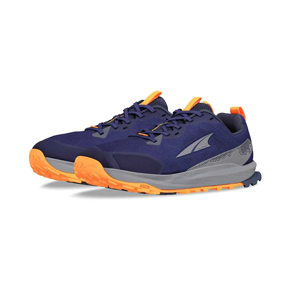 Men's Lone Peak 9 Trail Running Shoe - Navy - Regular (D) Self Cleaning Outsole Channels