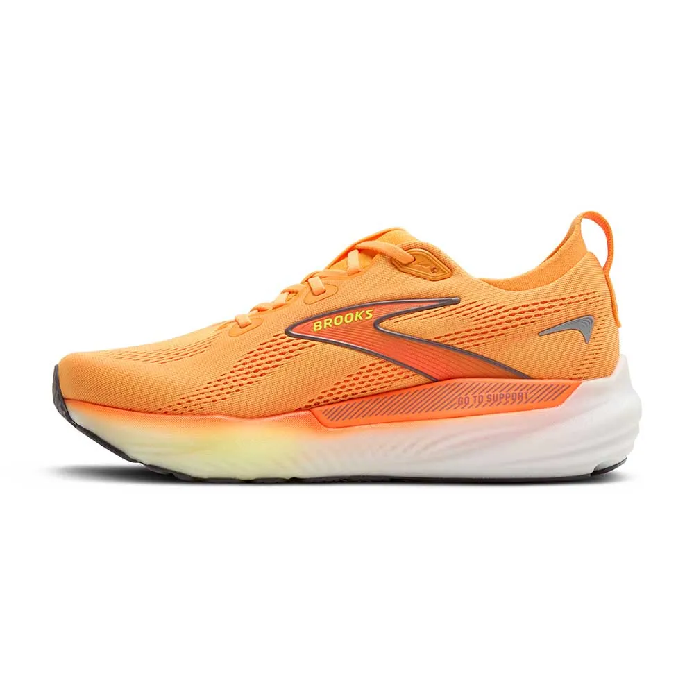 Men's Glycerin GTS 22 Running Shoe - Orange/Nightlife/White - Regular (D) Adaptive Heel Lock running in hot weather
