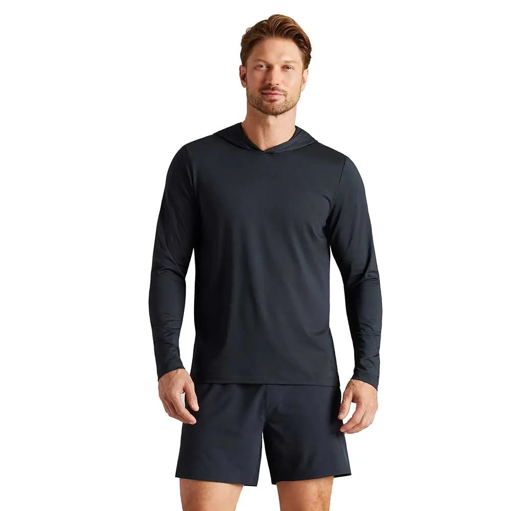 Luxury Minimalist Style Men's Base Training Lightweight Hoodie - Black