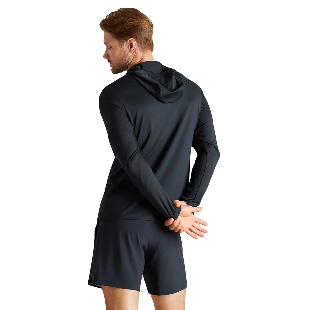 Active Wear Look Athletic Wear Men's Base Training Lightweight Hoodie - Black