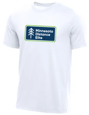 Men's Minnesota Distance Elite Short Sleeve Nike DRI-FIT Tee (White) Layered Shirt