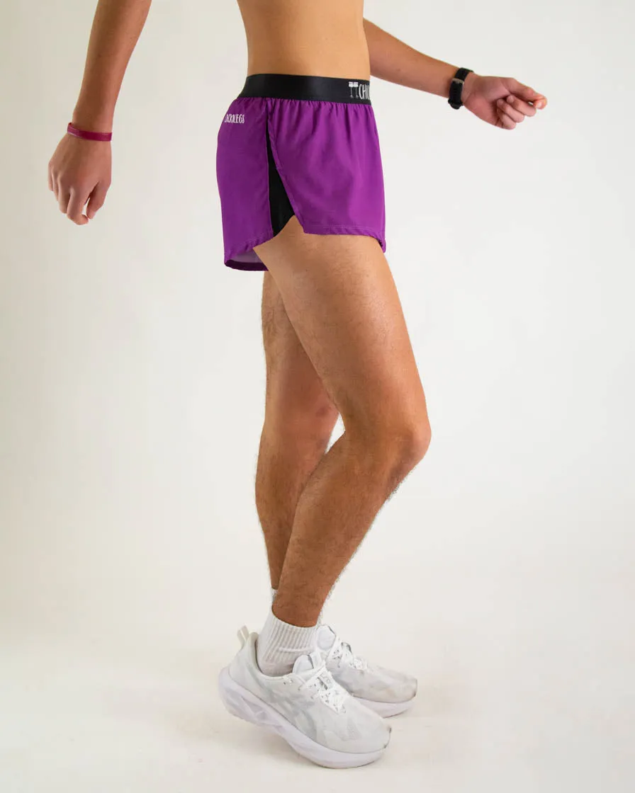 Soft Fabric Men's Deep Purple 2" Split Shorts