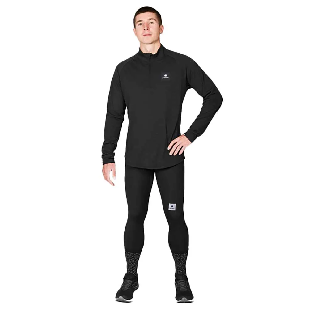 Zippered Pocket Men's Blaze 1/2 Zip Fleece - Black