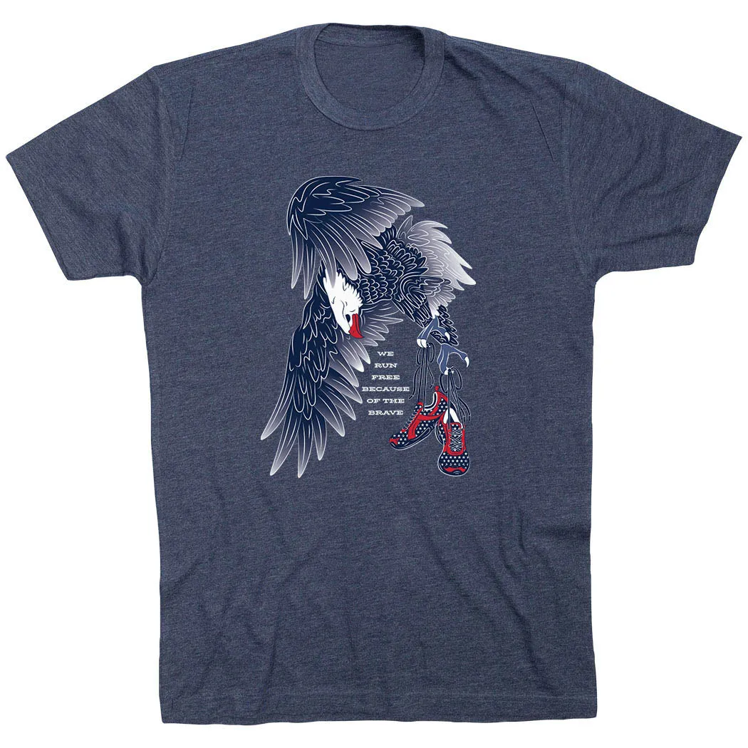 Running Short Sleeve T-Shirt - Because of The Brave Smart Fit Comfortable Look