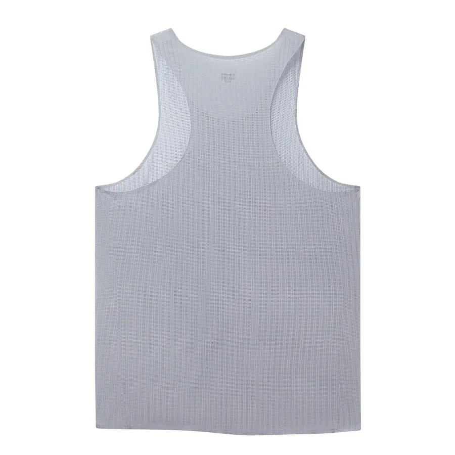 MoistureWicking Material Customizable Soar Men's Race Vest Grey