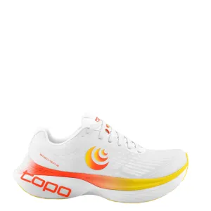 Topo Men's Specter 2 Running Shoes in White/Sunset SS25 Adjustable lacing aesthetic - design shoes