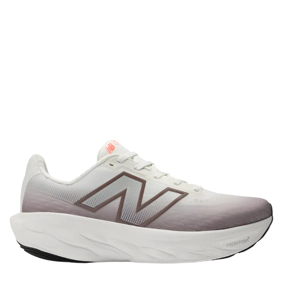 Stretch Knit New Balance Men's 1080 V14 Running Shoes in Earth Shadow with Reflection and Urgent Red AW25