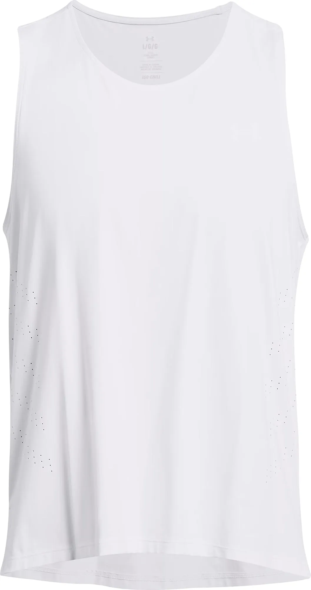 Under Armour Launch Elite Mens Running Vest - White Multi Panel Design Ergonomic Seaming