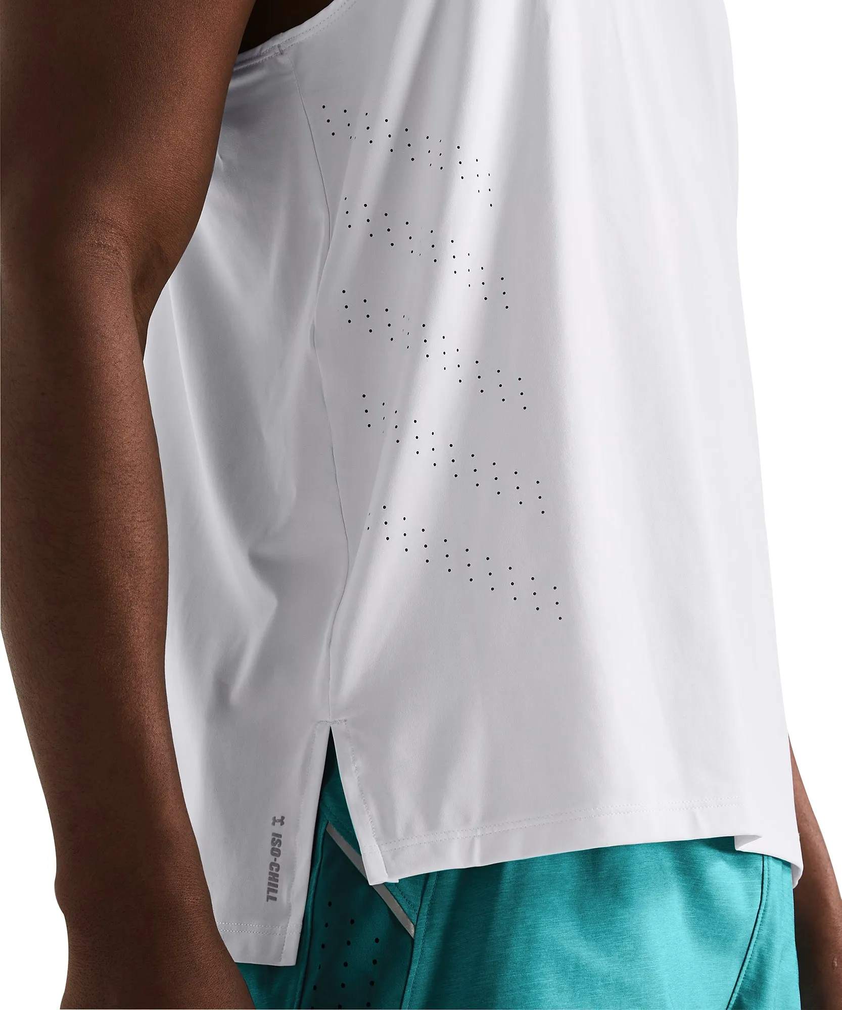 Under Armour Launch Elite Mens Running Vest - White Outdoor Smooth Tension Relief Seams