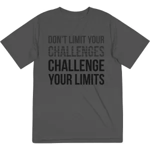 Roomy Comfort Ultra Soft Finish Running Short Sleeve Performance Tee - Don't Limit Your Challenges