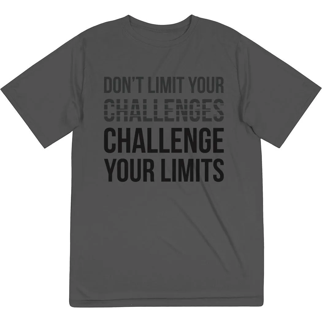 Roomy Comfort Ultra Soft Finish Running Short Sleeve Performance Tee - Don't Limit Your Challenges